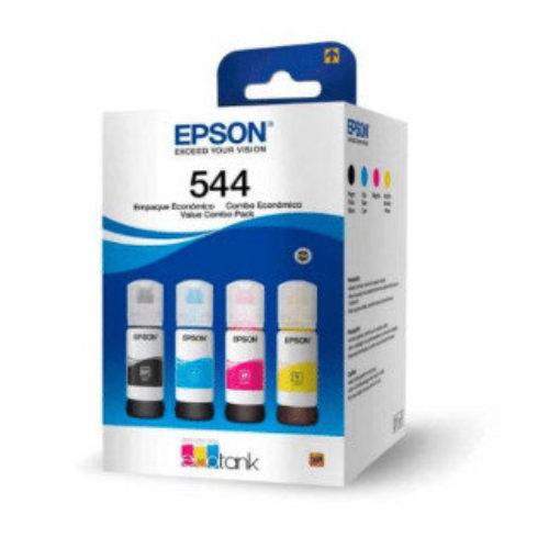 Tinta Epson T544 – 4 Botellas – Negro – Cian – Magenta – Amarillo – 65ML – T544520-4P