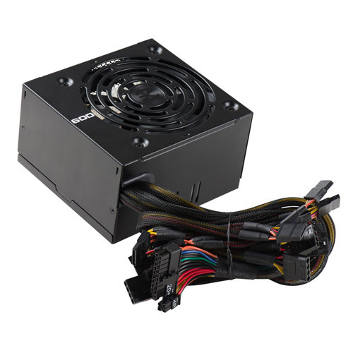 Fuente de Poder EVGA – 600W – ATX – 24 Pines – SATA – Molex – Floppy – 80 PLUS – 100-W1-0600-K1