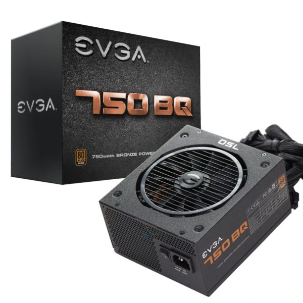 Fuente de Poder EVGA 750 BQ - 750W - 24 pin - 80+ Bronce - Semimodular - 110-BQ-0750-V1