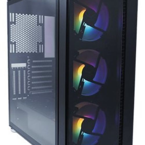 Gabinete Gamer Evotec EV-1021 – Mini Torre – ATX/Micro ATX/Mini-ATX – 3 Ventiladores – Panel Lateral – EV-1021