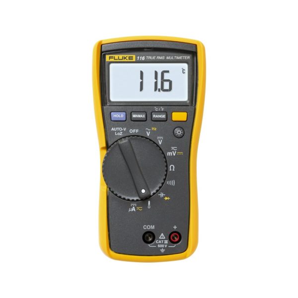 Multímetro Digital Fluke Networks FLUKE-116 - Termómetro Integrado - Pantalla LED Retroiluminada - FLUKE-116
