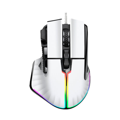 Mouse Gamer Game Factor MOG602 – Alámbrico – 8 Botones – RGB – Blanco – MOG602-WH