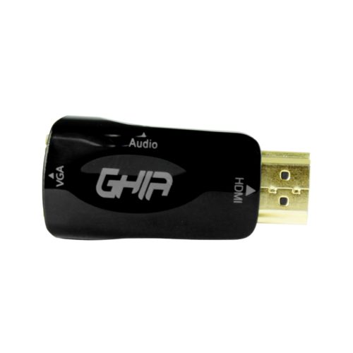 Convertidor GHIA ADAP-1 – HDMI a VGA – Con Audio – Negro – ADAP-1