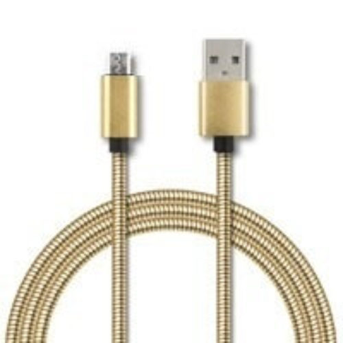 Cable Micro USB GHIA GAC-086 – 1M – USB 2.1 – Cargador y Transferencia de Datos – Dorado – GAC-086