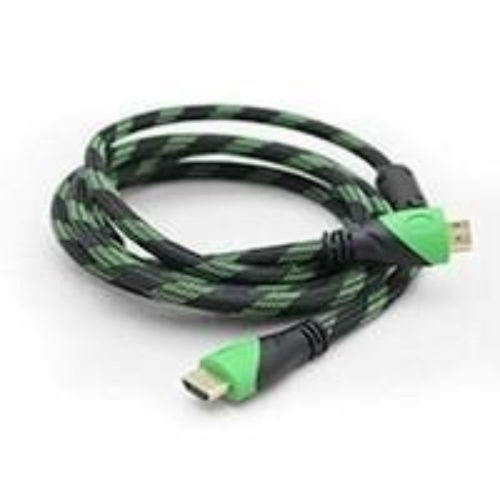 Cable HDMI GHIA GCB-023 – Macho a Macho – 2 Metros – 4K – Negro/Verde – GCB-023