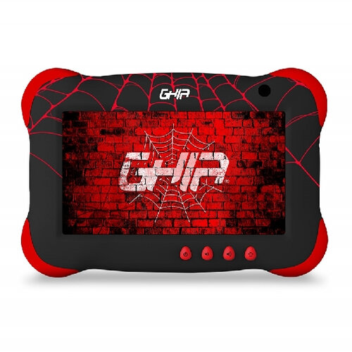 Tablet GHIA Kids GTKIDS7SM – 7″ – Quad Core A50 – 1GB – 16GB – Cámaras 0.3MP/2MP – Android – Araña – GTKIDS7SM