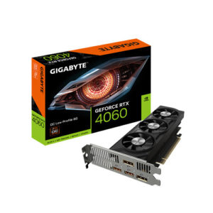 Tarjeta de Video Gigabyte GeForce RTX 4060 OC Low Profile 8G - 8GB - 128-bit - PCI-E 4.0 - GDDR6 - HDMI - DisplayPort - GV-N4060OC-8GL
