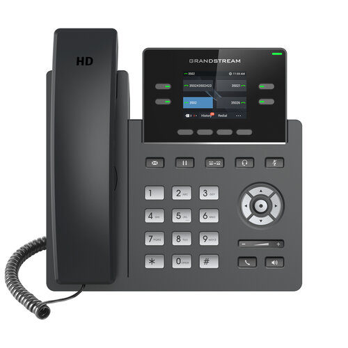 Teléfono IP Grandstream GRP2612W – 2 Líneas – Wi-Fi – Negro – GRP2612W