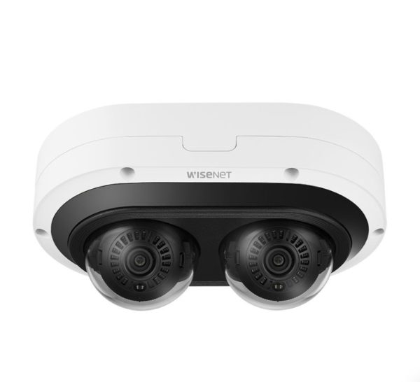 Cámara IP Hanwha PNM-C7083RVD - 2x 2MP - Domo - Lente Motorizado 3mm - IR 25M - Ethernet - PNM-C7083RVD