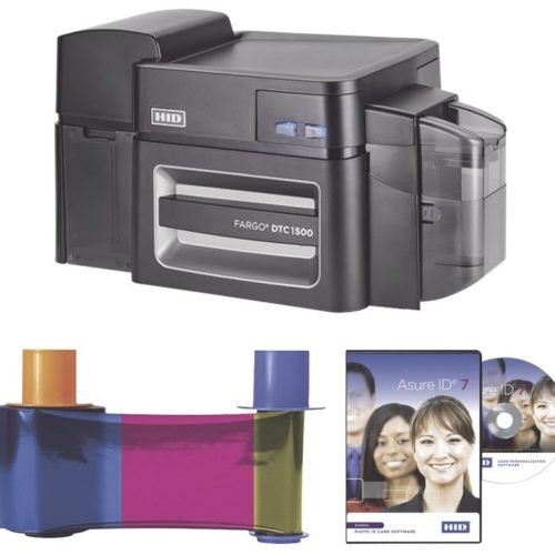 Kit de Impresora HID 50615 – Impresora de Una Cara DTC1500 – Ribbon YMCKOK 045623 – Software Asure ID Express – 50615