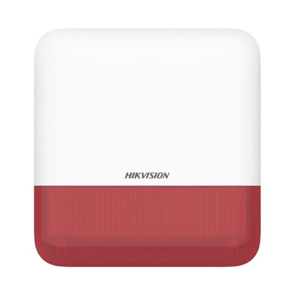 Sirena HIKVISION DS-PS1-E-WB/R - Inalámbrica - Estrobo Rojo - Exterior - DS-PS1-E-WB/R