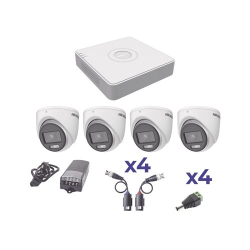 Kit de Vigilancia Epcom KH1080PL4EC – DVR – 4 Cámaras – Fuente de Poder – 4 Transceptores – 4 Conectores – KH1080PL4EC