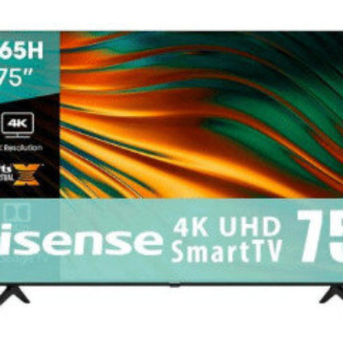 Pantalla Smart TV Hisense 75A65H – 75″ – 4K Ultra HD – Wi-Fi – HDMI – USB – 75A65H