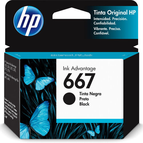 Cartucho de Tinta HP 667 – Negro – Original – (3YM79AL) – 3YM79AL
