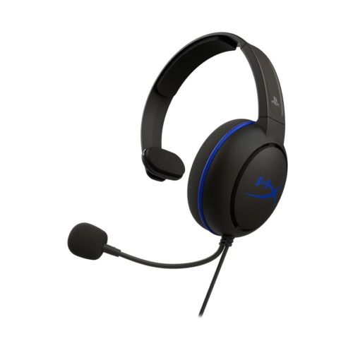 Diadema Gamer HyperX Cloud Chat – Alámbrico – Micrófono – Negro con Azul – 4P5J3AA