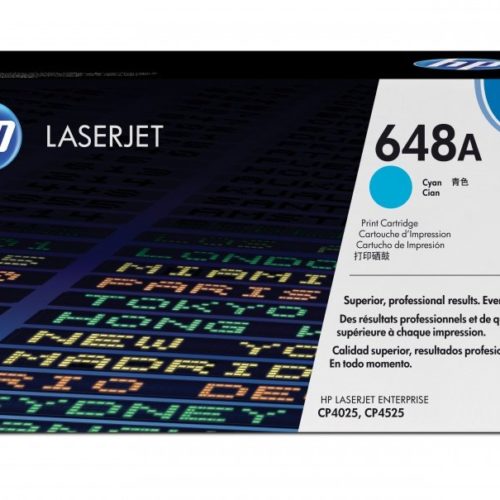 Cartucho de Tóner HP 648A – Cian – LaserJet – Original (CE261A) – CE261A