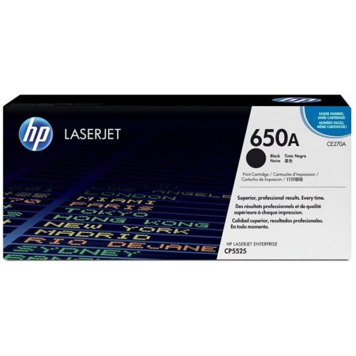 Cartucho de Tóner HP 650A – Negro – LaserJet – Original (CE270A) – CE270A