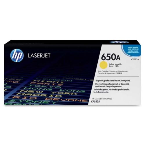 Cartucho de Tóner HP 650A – Amarillo – LaserJet – Original (CE272A) – CE272A