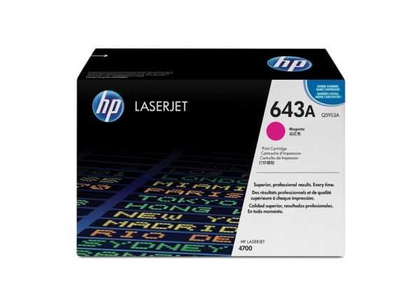 Cartucho de Tóner HP 643A - Magenta - LaserJet - Original (Q5953A) - Q5953A