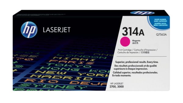 Cartucho de Tóner HP 314A - Magenta - LaserJet - Original (Q7563A) - Q7563A