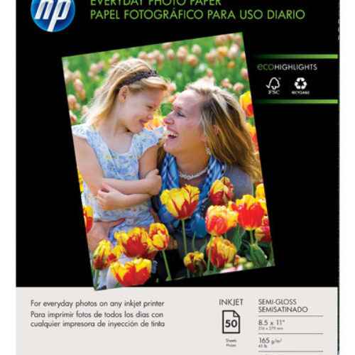 Papel Fotográfico HP Everyday – Semi Gloss – 8.5×11 – Q8723A