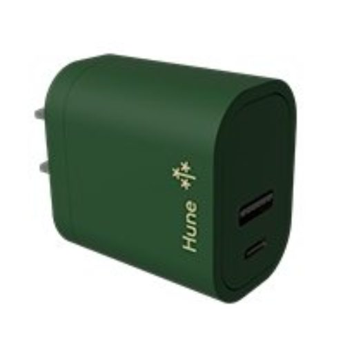 Cargador Hune Huron – USB-A/USB-C – Verde – AT-ACC-WA-061BOS
