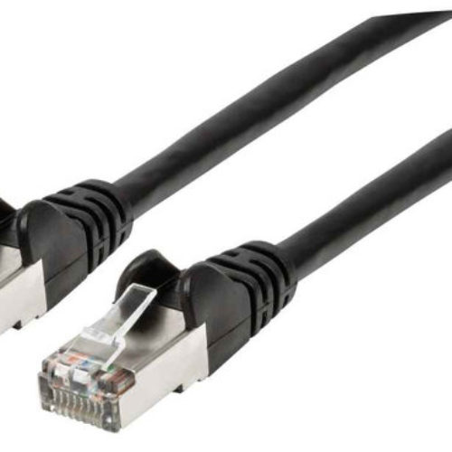 Cable de Red Intellinet – Cat6a – RJ-45 – 30cm – Negro – 313834
