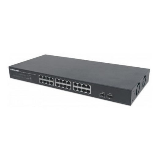 Switch Intellinet – 24 Puertos – Gigabit – 2 SFP – No Gestionado – 561044