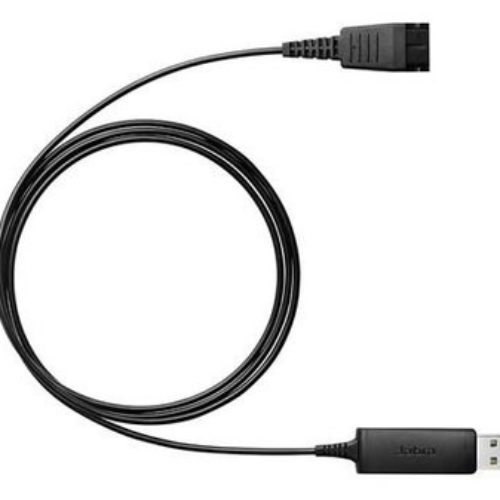 Adaptador para Auriculares Jabra Link 230 – Desconexión Rápida a USB (m) – Compatible con Jabra QD – Negro – 230-09