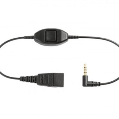 Adaptador Jabra 8800-00-103 – QD a 3.5 mm – Con Push-to-talk – Para Smartphones – MOBILE-QD-35MM-S