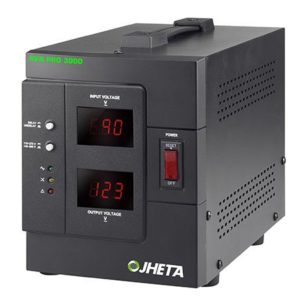 Regulador de Voltaje JHETA AVR PRO 3000 - 4 Contactos - 40Db - Pantalla LCD - 822302-00