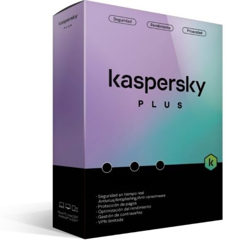 Antivirus Kaspersky Plus – 3 Dispositivos – 1 Año – Caja – KL1042Z5CFS-22