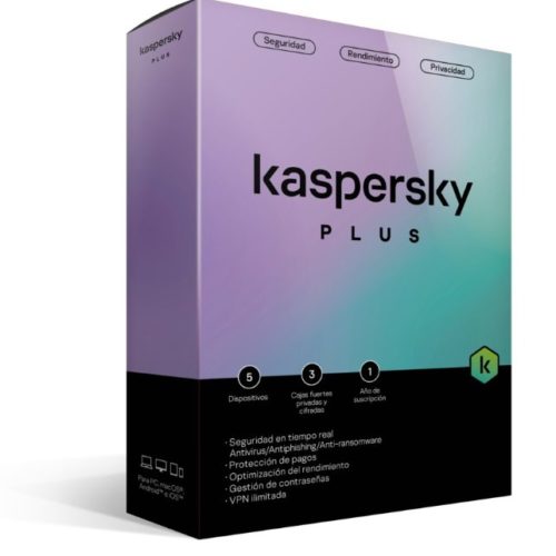 Antivirus Kaspersky Plus – 3 Dispositivos – 1 Año – Caja – TMKS-406