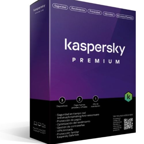 Antivirus Kaspersky Premium – 3 Dispositivos – 1 Año – Caja – TMKS-409
