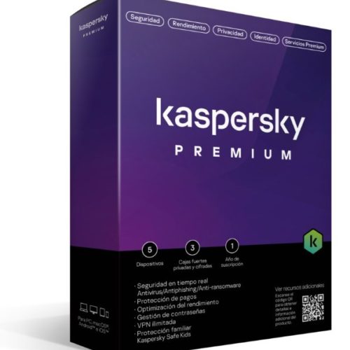 Antivirus Kaspersky Premium – 5 Dispositivos – 1 Año – Caja – TMKS-410