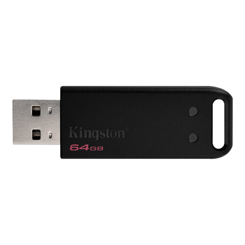 Memoria USB Kingston DataTraveler DT20 – 64GB – USB 2.0 – Negro – 2 Piezas – DT20/64GB-2P
