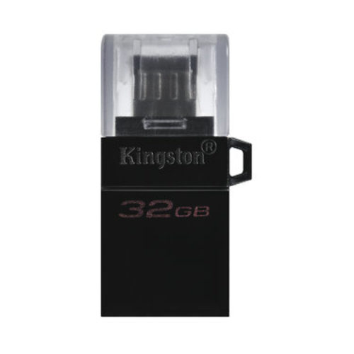 Memoria USB Kingston DataTraveler microDuo3 G2 – 32GB – USB-A/Micro USB – Negro – DTDUO3G2/32GB
