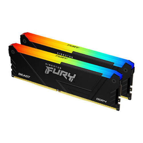 Memoria RAM Kingston FURY Beast RGB – DDR4 – 64GB (2x 32GB) – 2666MHz – U-DIMM – para PC – KF426C16BB2AK2/64