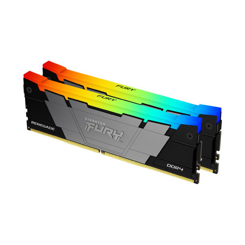 Memoria RAM Kingston FURY Renegade RGB – DDR4 – 32GB (2x16GB) – 3200MHz – UDIMM – Para PC – KF432C16RB12AK2/32