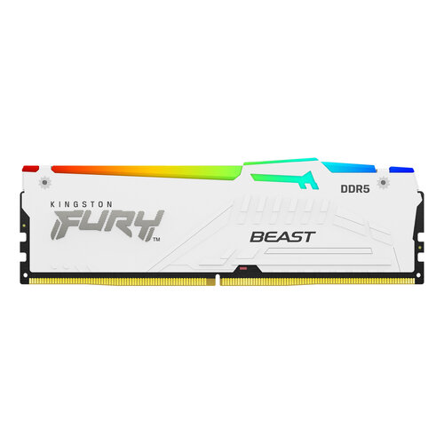 Memoria RAM Kingston FURY Beast – DDR5 – 64GB (2x 32GB) – 5200 MHz – DIMM – para PC – Blanco – RGB – KF552C36BWEAK2-64