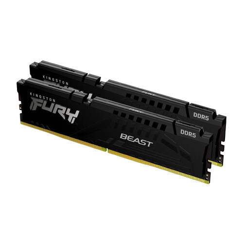 Memoria RAM Kingston FURY Beast – DDR5 – 64GB (2x 32GB) – 5200MHz – UDIMM – para PC – KF552C40BBK2-64