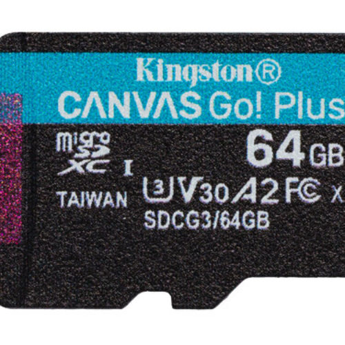 Memoria MicroSDXC Kingston Technology Canvas Go! Plus – 64GB – Clase 10 – UHS-II – SDCG3/64GBSP