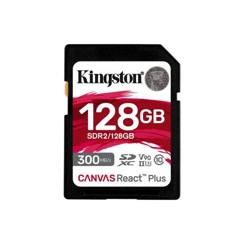Memoria SDHC Kingston Canvas React Plus – 128GB – UHS-II – SDR2/128GB