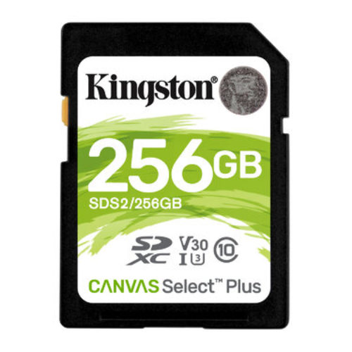 Memoria SDHC Kingston Canvas Select Plus – 256GB – Clase 10 – UHS-I – SDS2/256GB