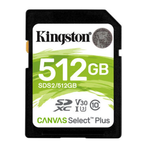 Memoria SDXC Kingston Canvas Select Plus – 512GB – Clase 10 – UHS-I – SDS2/512GB
