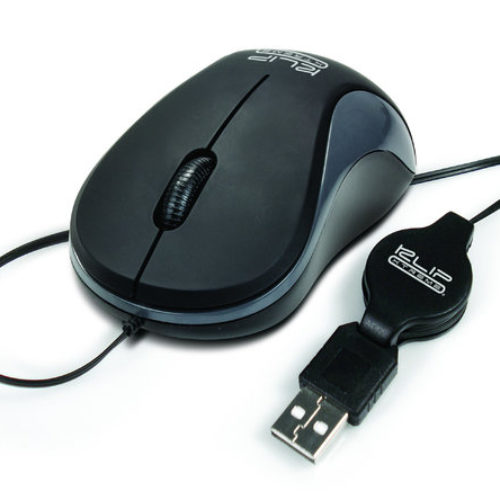 Mouse Klip Xtreme KMO-113 – 1000 DPI – Retráctil – Negro – KMO-113
