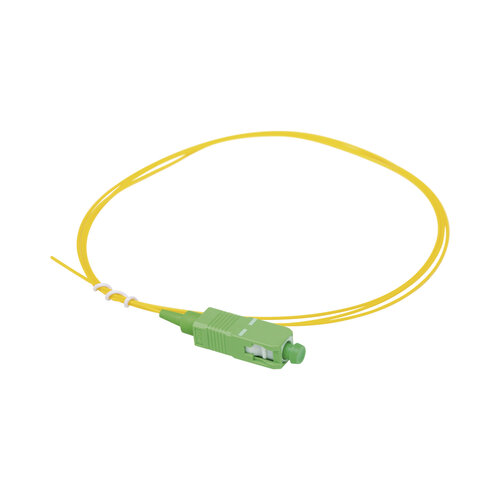 Pigtail de Fibra Óptica LinkedPRO – SC/APC – Simplex – Monomodo – 1M – Amarillo – LP-FO-SCA-01