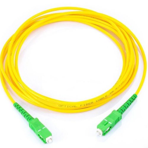 Cable de Fibra Óptica LinkedPro – SC/APC – Monomodo – 1M – Amarillo – LPSMJSCASCASP21