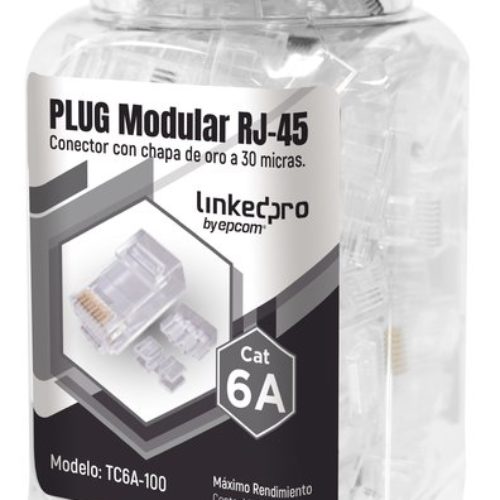 Plugs LinkedPRO – Cat6a – RJ-45 – Transparente – 100 Piezas – TC6A-100