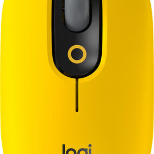 Mouse Logitech POP – Inalámbrico – USB – 4 Botones – Amarillo – 910-006549